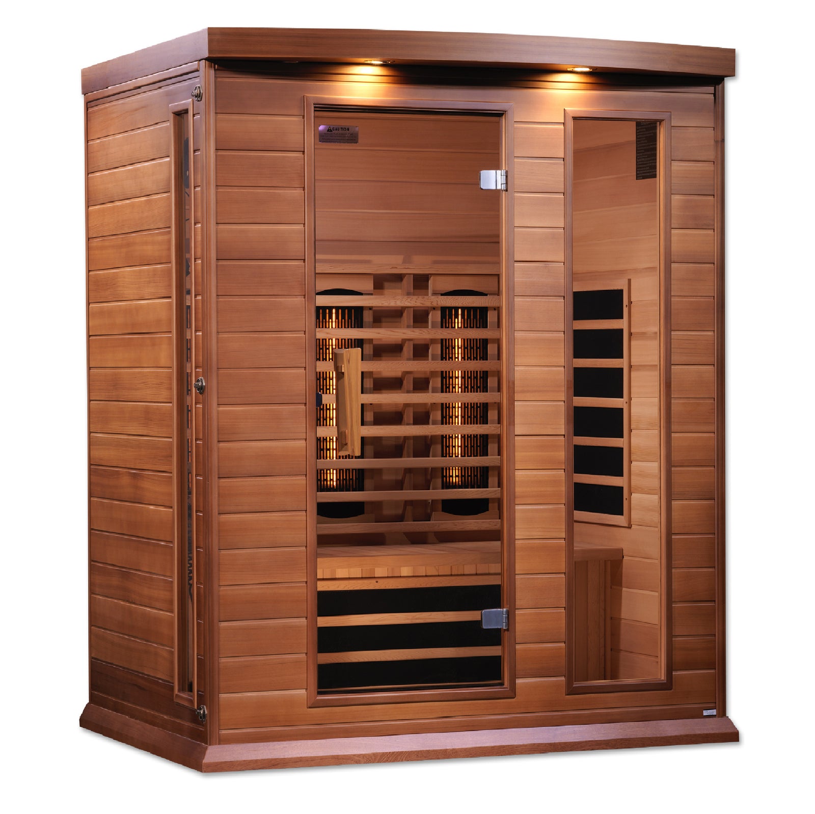Maxxus 3-Person Full Spectrum Near Zero EMF FAR Infrared Sauna - Pro Plunge