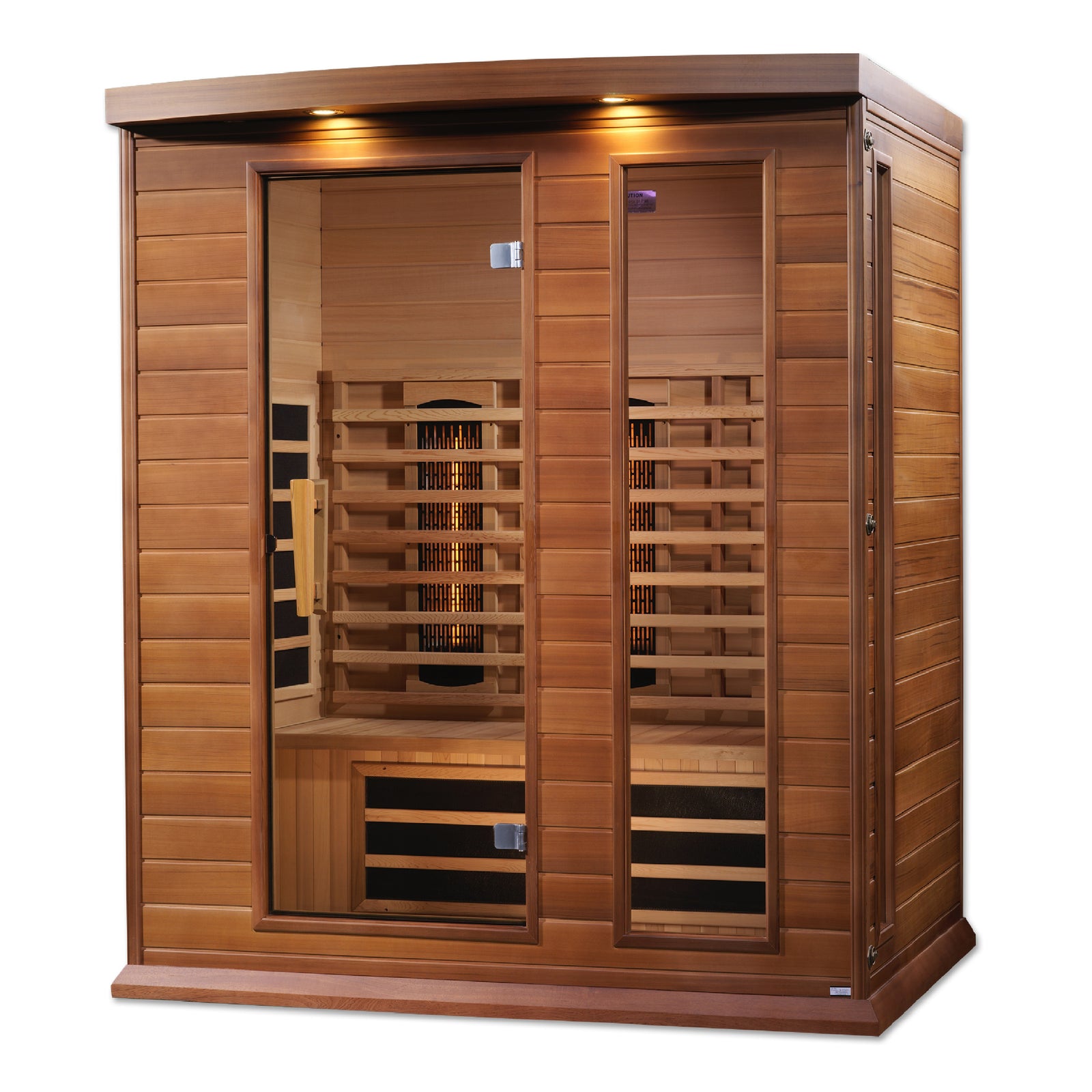 Maxxus 3-Person Full Spectrum Near Zero EMF FAR Infrared Sauna - Pro Plunge