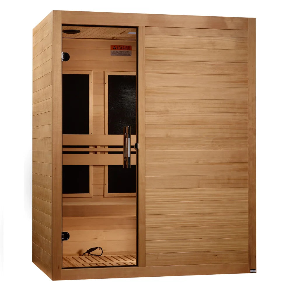 Maxxus S-Line Yoga 3-Person Ultra Low EMF FAR Infrared Sauna - Pro Plunge
