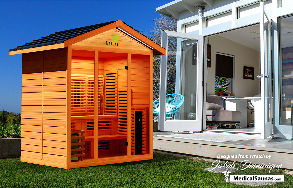 Medical Nature 8 Plus Outdoor Infrared Sauna - Pro Plunge