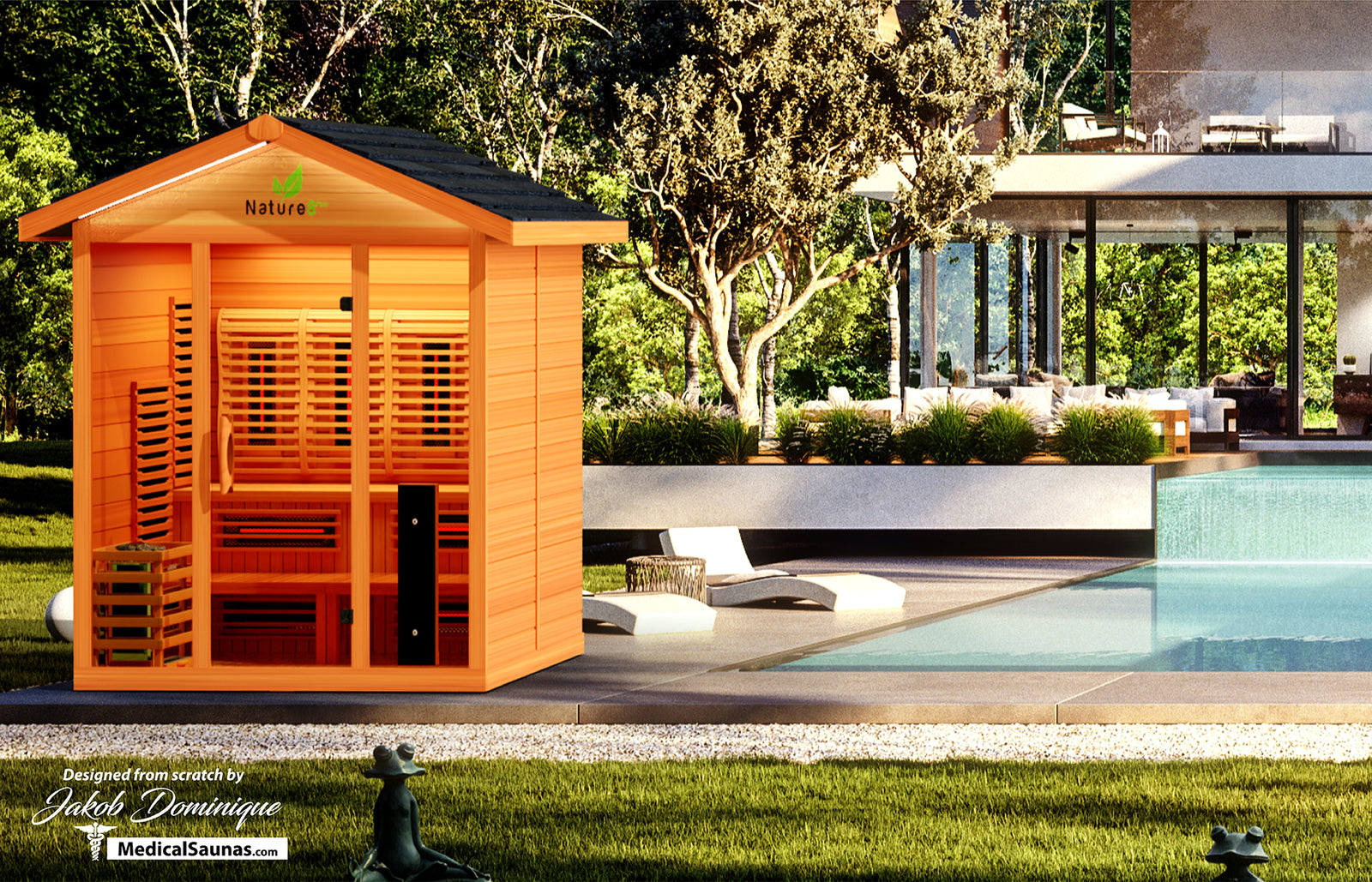 Medical Nature 8 Plus Outdoor Infrared Sauna - Pro Plunge