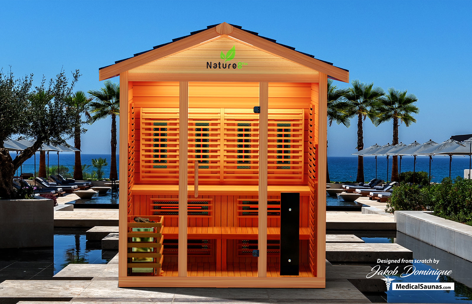 Medical Nature 8 Plus Outdoor Infrared Sauna - Pro Plunge